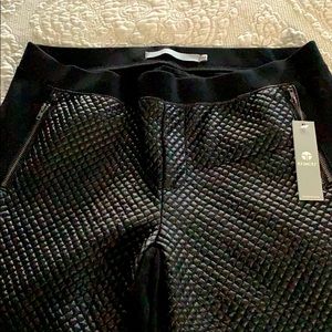 Tractr faux leather / ponti pant